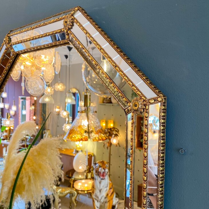 Vintage Venetiaanse moza&iuml;ekspiegel achthoekig | Sprinkelhop