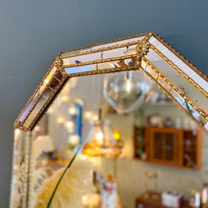Vintage Venetiaanse moza&iuml;ekspiegel achthoekig | Sprinkelhop