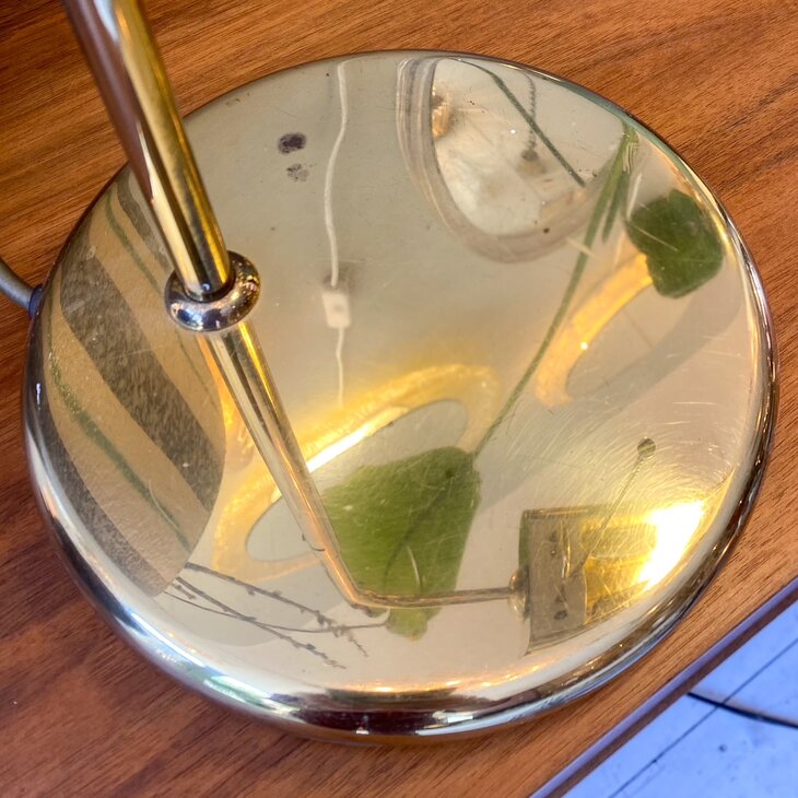 Vintage messing leeslamp bureaulamp draaibaar | Sprinkelhop