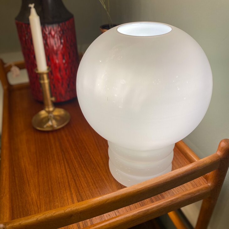 Vintage Glash&uuml;tte Limburg 6035 tafellamp wit 1970s | Sprinkelhop