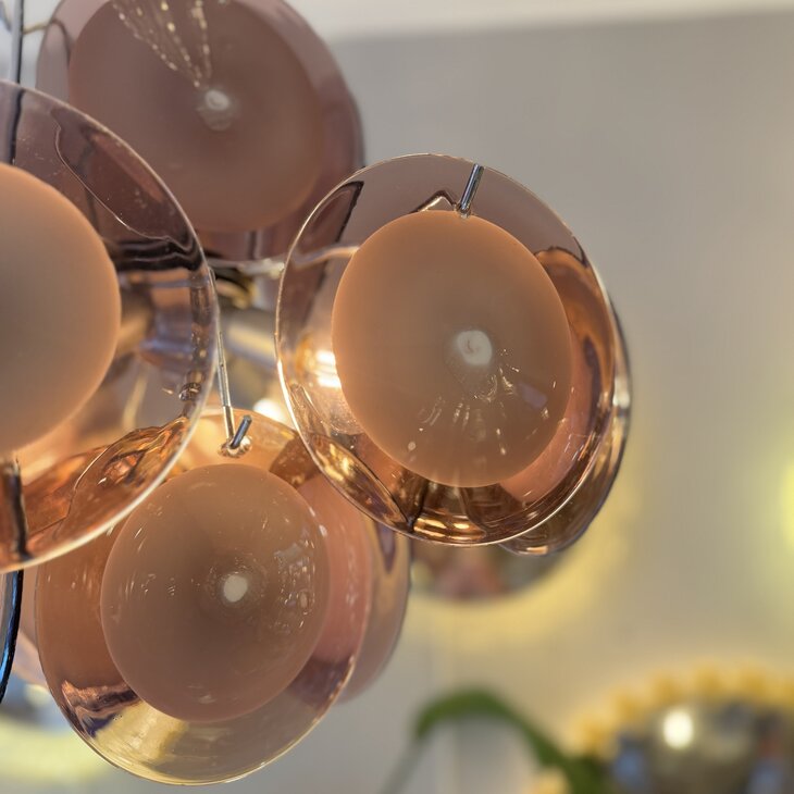 Vintage Vistosi schijven hanglamp Murano paars | Sprinkelhop