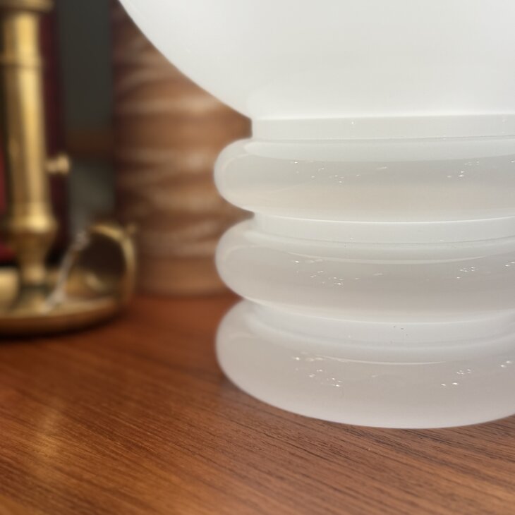 Vintage Glash&uuml;tte Limburg 6035 tafellamp wit 1970s | Sprinkelhop