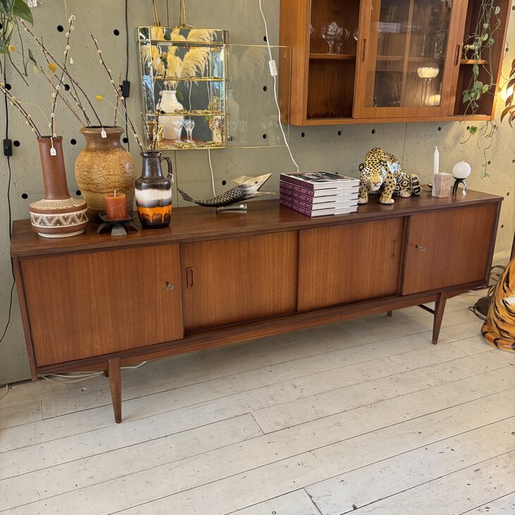 Vintage teak houten dressoir sideboard jaren 60| Sprinkelhop