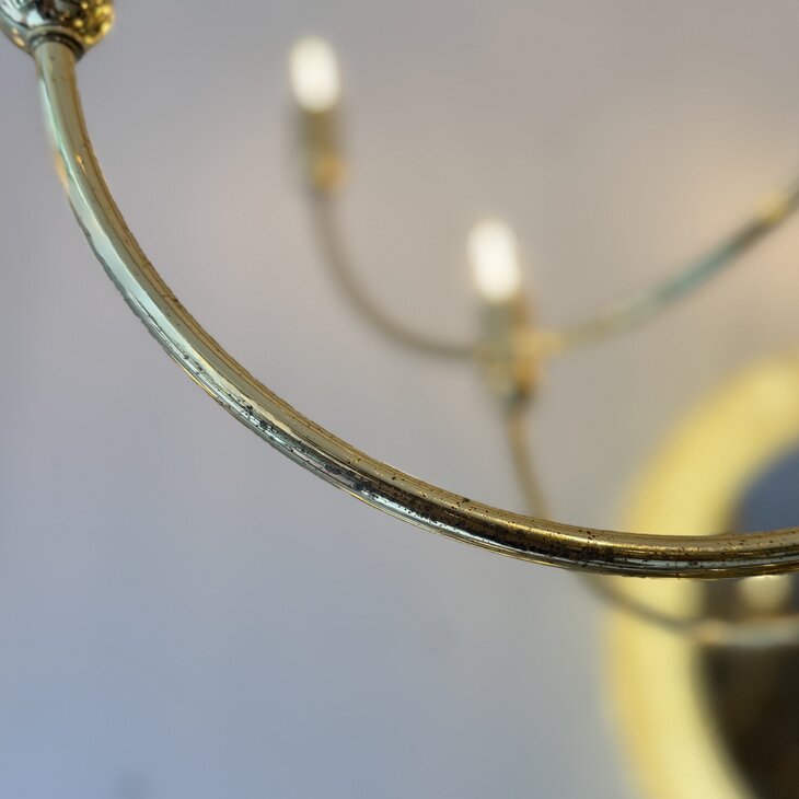 Vintage 70s messing 16-arms kroonluchter XL | Sprinkelhop