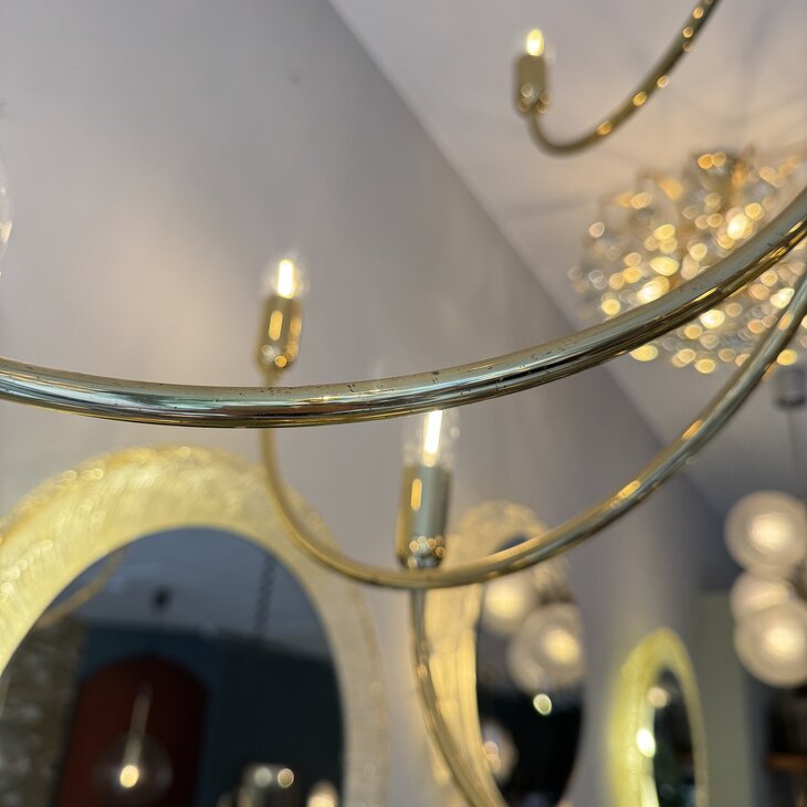 Vintage 70s messing 16-arms kroonluchter XL | Sprinkelhop