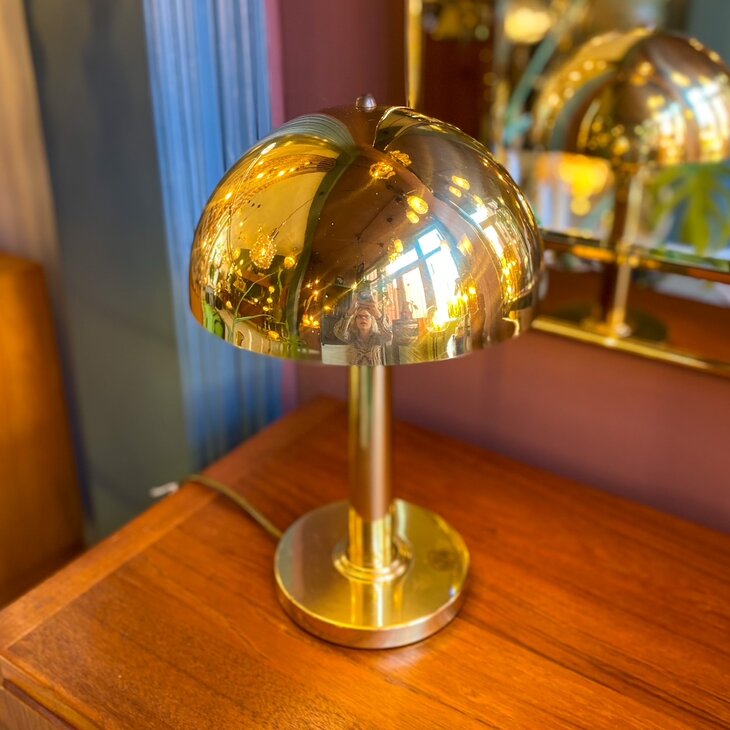 WSB Germany messing mushroom tafellamp 1970s