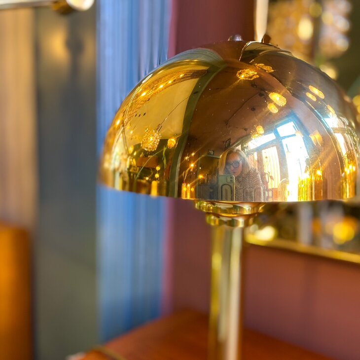 WSB Germany messing mushroom tafellamp 1970s