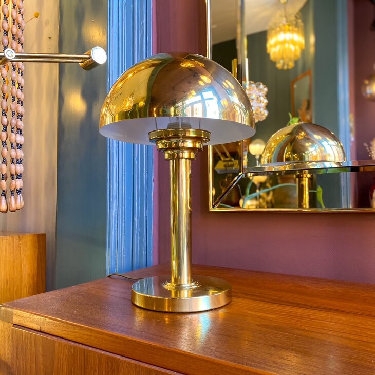 WSB Germany messing mushroom tafellamp 1970s