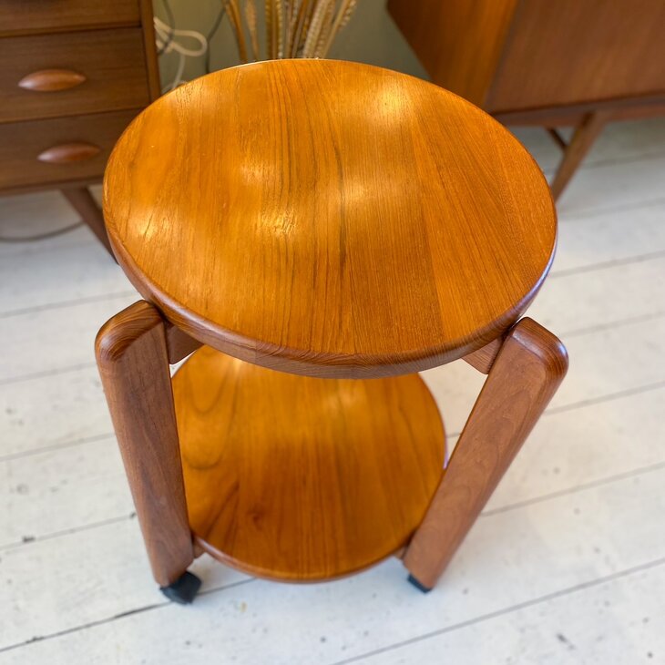 Teak houten Deense barcart serveerwagen trolley | Sprinkelhop