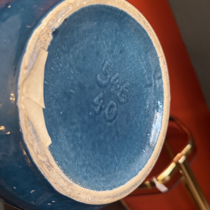 Grote vintage West Germany vaas Scheurich 546-40 blauw | Sprinkelhop