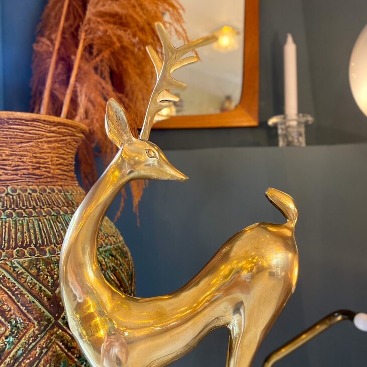 Vintage messing hert sierlijk hoog XL | Sprinkelhop