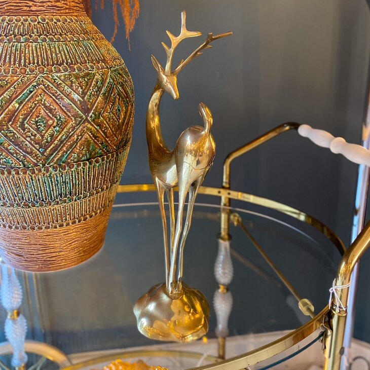 Vintage messing hert sierlijk hoog | Sprinkelhop