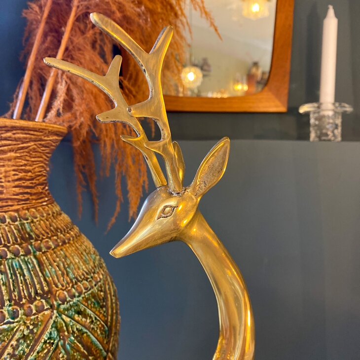 Vintage messing hert sierlijk hoog | Sprinkelhop