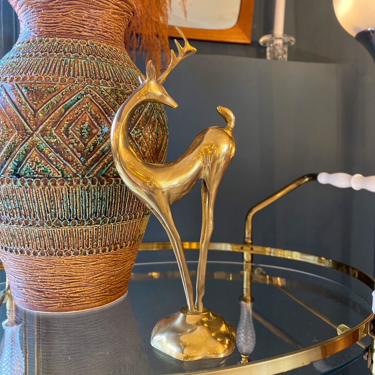 Vintage messing hert sierlijk hoog | Sprinkelhop