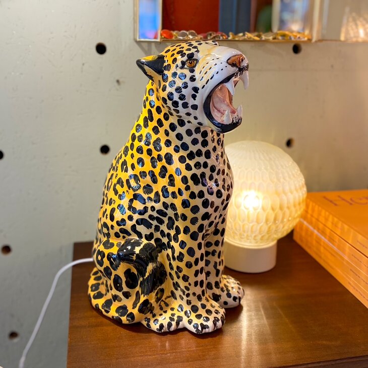 Vintage panterbeeld porselein klein zittend | Sprinkelhop