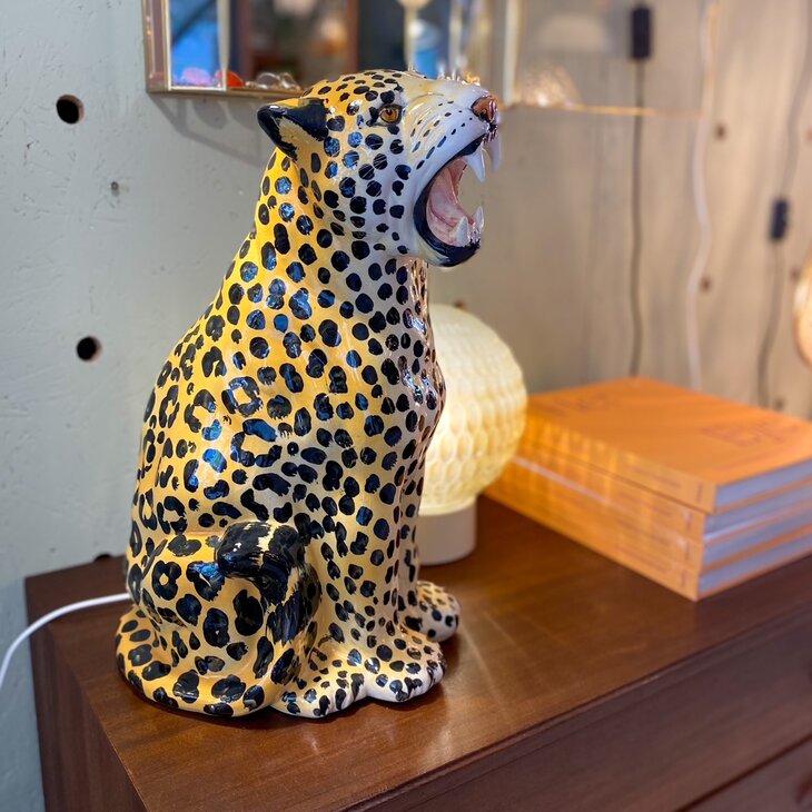 Vintage panterbeeld porselein klein zittend | Sprinkelhop