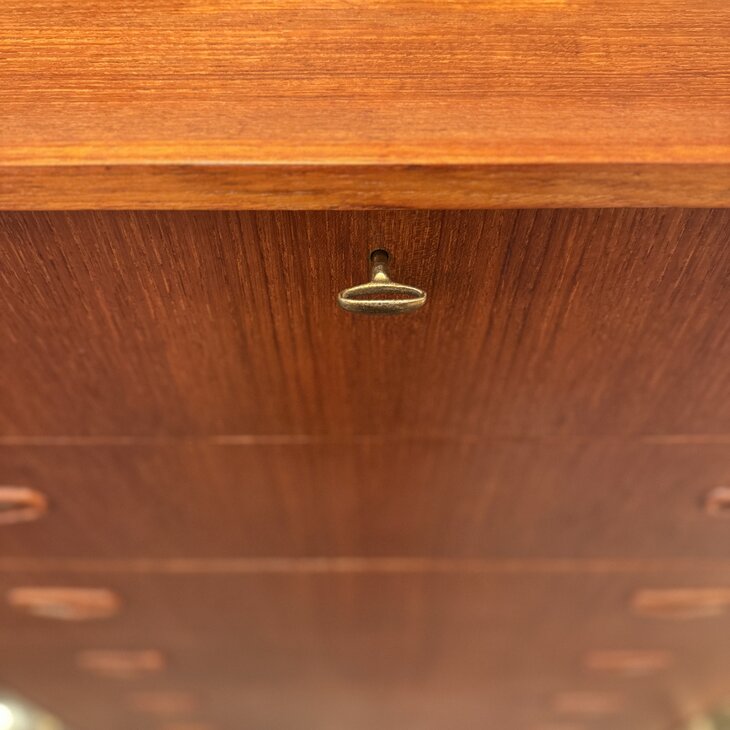 Vintage midcentury teak Zweedse ladekast met 6 lades | Sprinkelhop