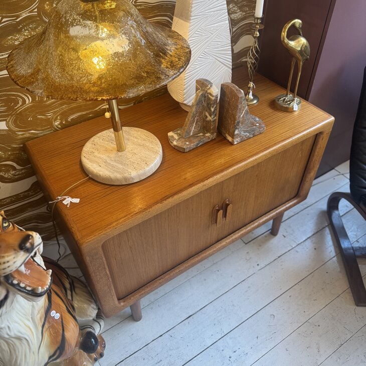 Vintage Deens dressoir CFC Silkeborg tambour deuren sideboard | Sprinkelhop