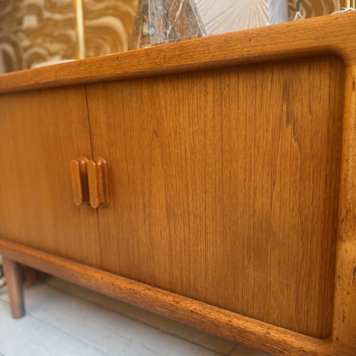 Vintage Deens dressoir CFC Silkeborg tambour deuren sideboard | Sprinkelhop
