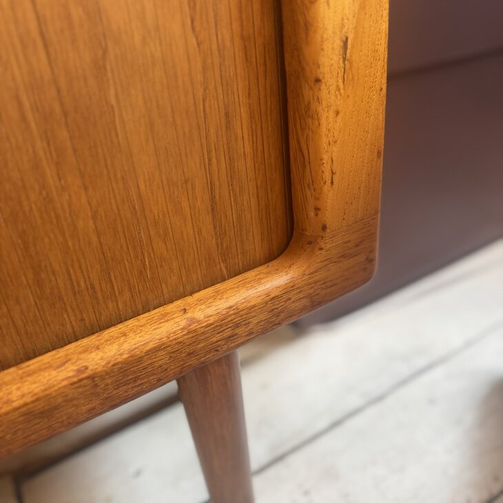 Vintage Deens dressoir CFC Silkeborg tambour deuren sideboard | Sprinkelhop