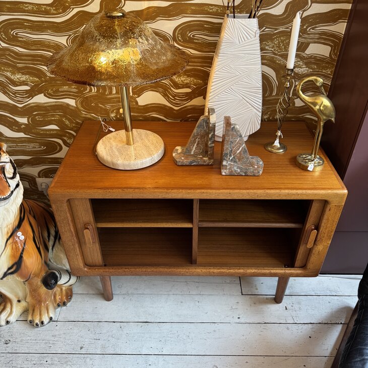 Vintage Deens dressoir CFC Silkeborg tambour deuren sideboard | Sprinkelhop