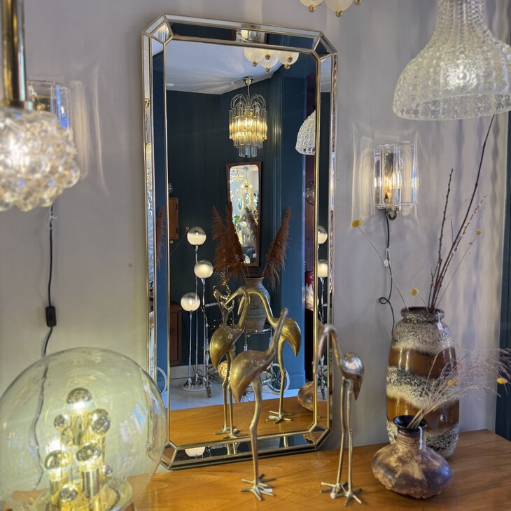 Vintage DeKnudt spiegel goud rechthoekig | Sprinkelhop