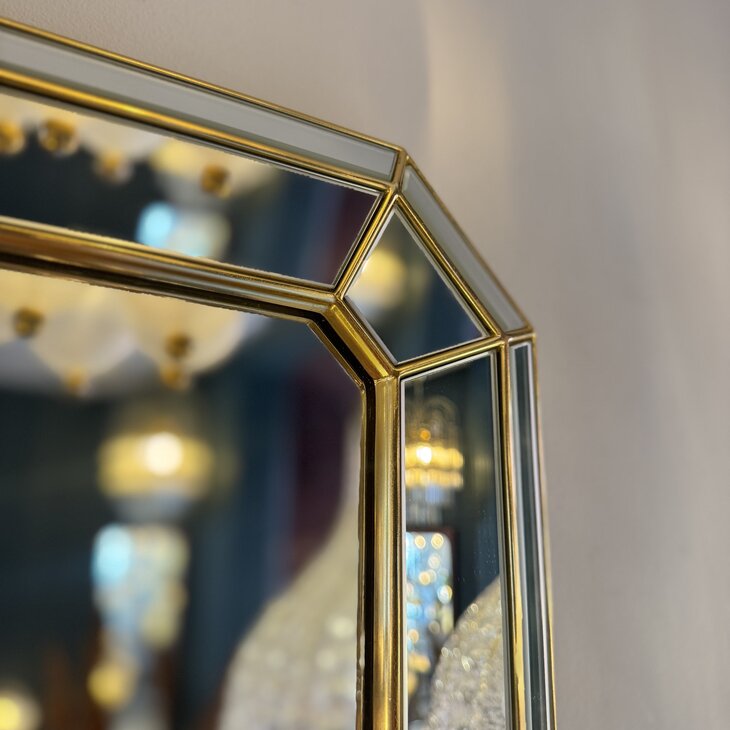 Vintage DeKnudt spiegel goud rechthoekig | Sprinkelhop