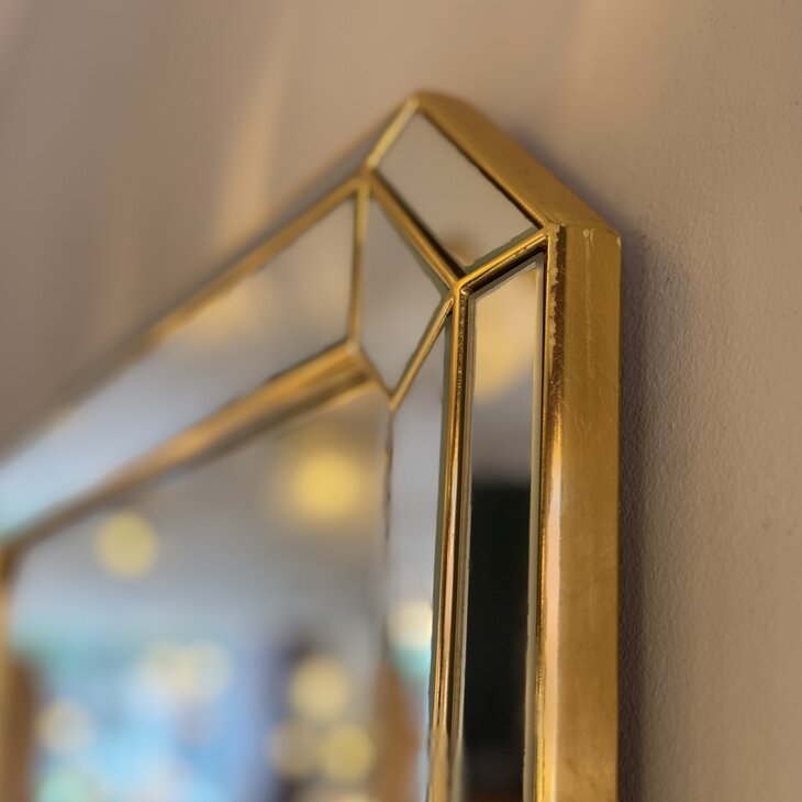 Vintage DeKnudt spiegel goud rechthoekig | Sprinkelhop