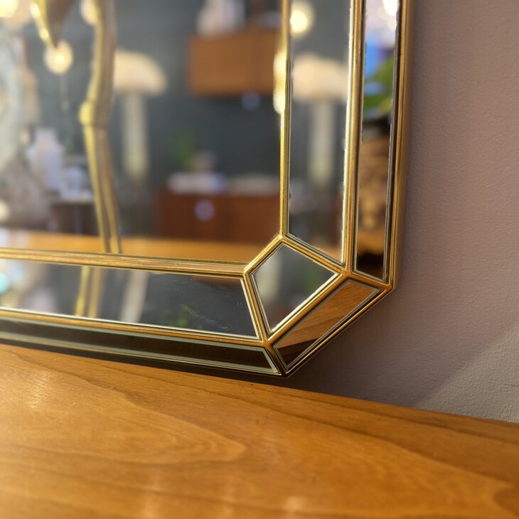 Vintage DeKnudt spiegel goud rechthoekig | Sprinkelhop