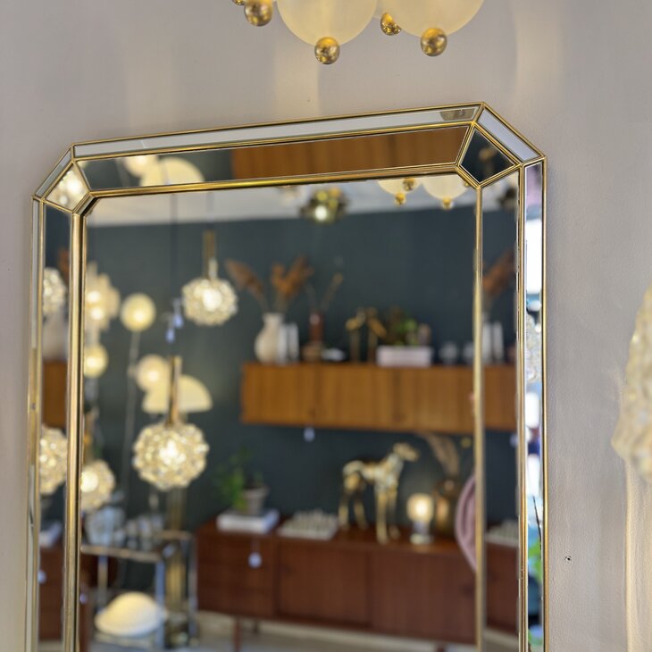 Vintage DeKnudt spiegel goud rechthoekig | Sprinkelhop