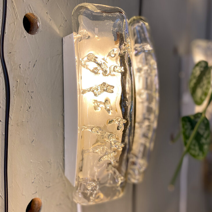 Doria Leuchten wandlamp 1960s messing met glas | Sprinkelhop