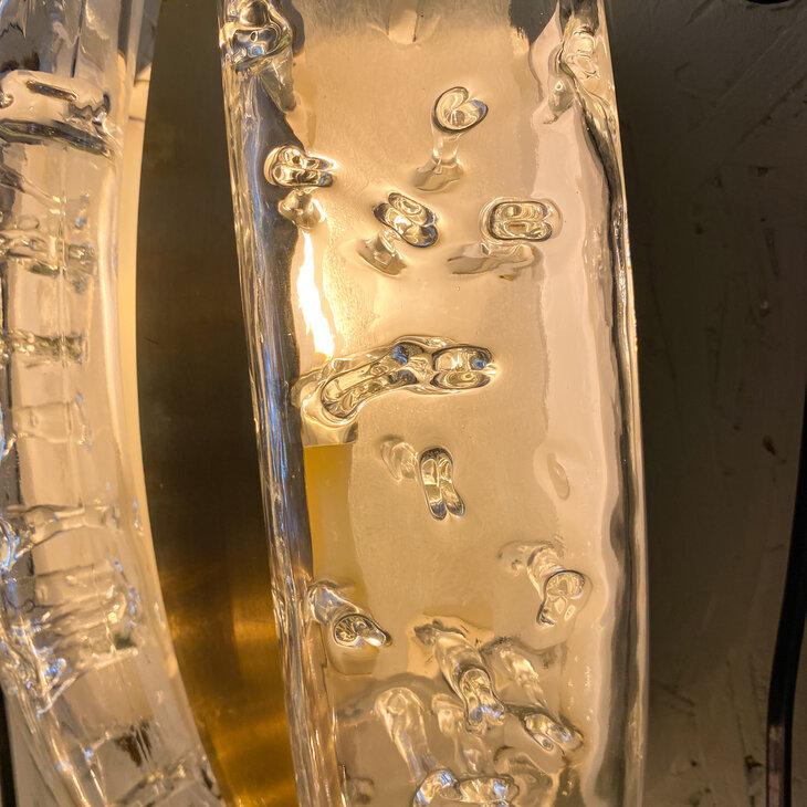 Doria Leuchten wandlamp 1960s messing met glas | Sprinkelhop