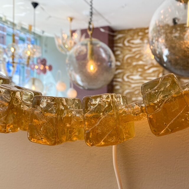 Vintage Hillebrand plexiglazen ronde spiegel met verlichting | Sprinkelhop