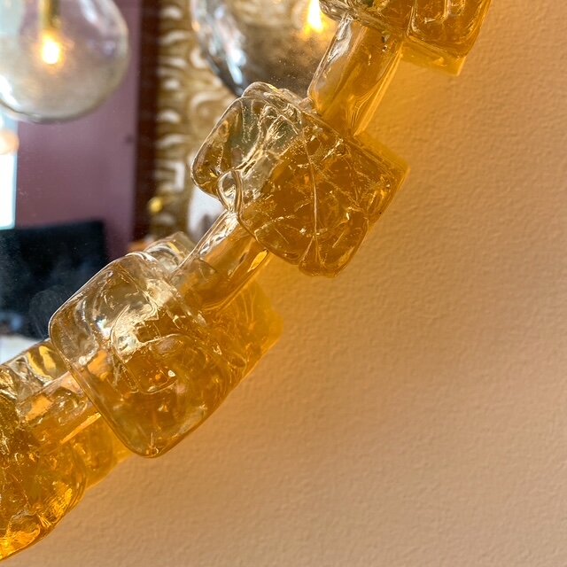 Vintage Hillebrand plexiglazen ronde spiegel met verlichting | Sprinkelhop