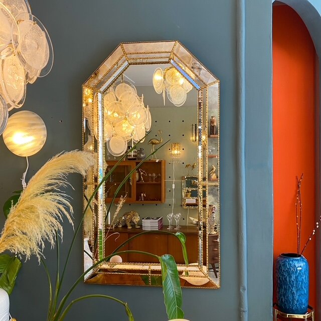 Vintage Venetiaanse trapezium moza&iuml;ekspiegel | Sprinkelhop