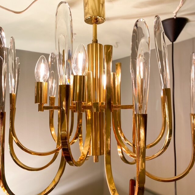 Glashutte Limburg hanglamp, Glashutte Limburg pendant, Limburg pendant glass brass,  brass vintage pendant, vintage hanglamp me