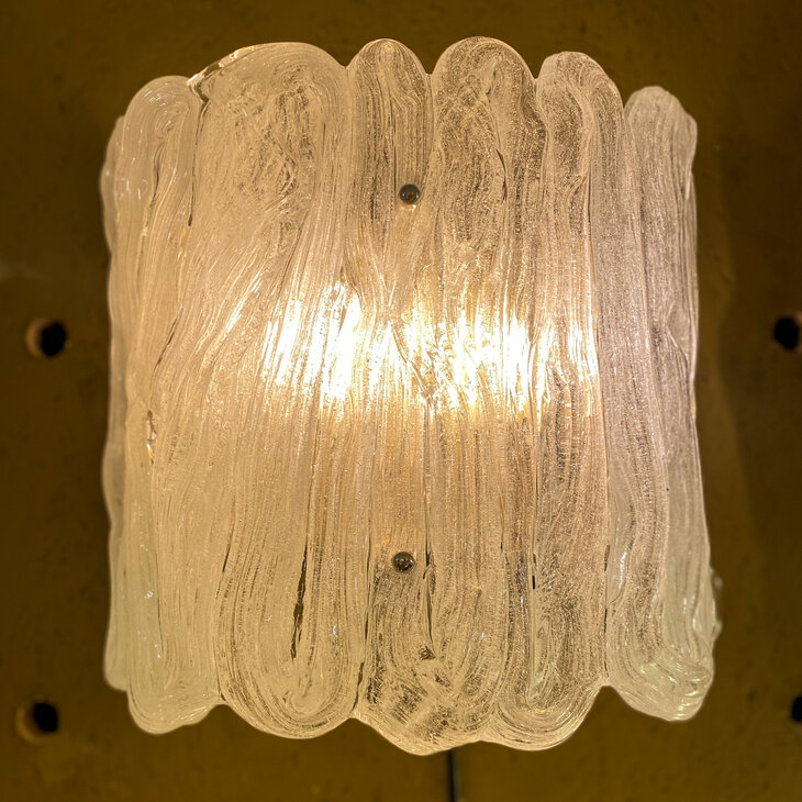 Vintage Hillebrand Murano ijsglazen wandlamp  | Sprinkelhop