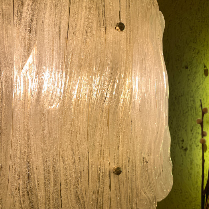 Vintage Hillebrand Murano ijsglazen wandlamp  | Sprinkelhop
