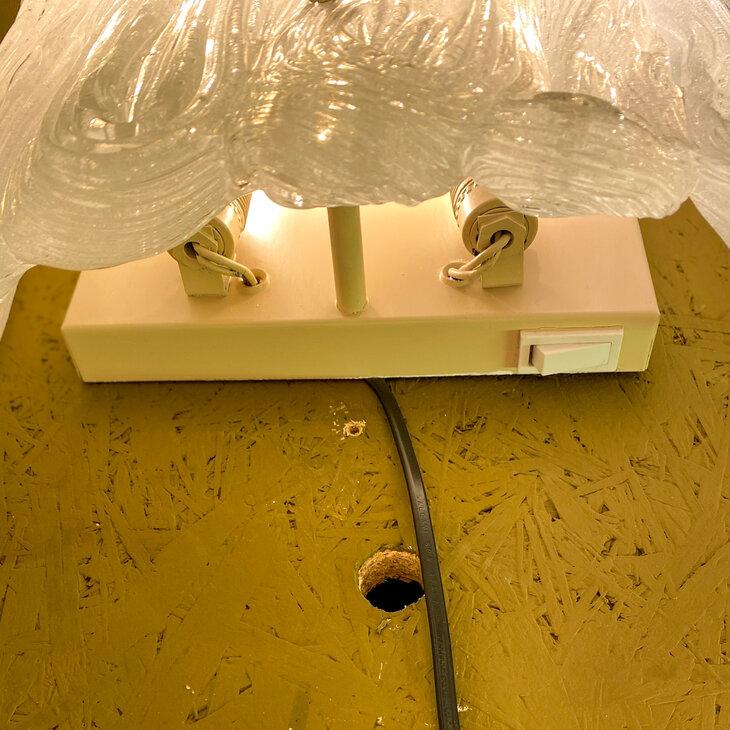 Vintage Hillebrand Murano ijsglazen wandlamp  | Sprinkelhop