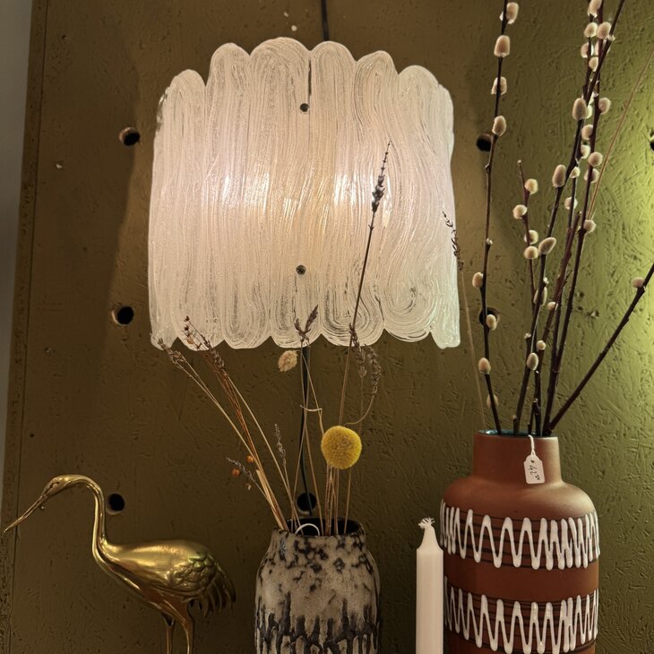 Vintage Hillebrand Murano ijsglazen wandlamp  | Sprinkelhop