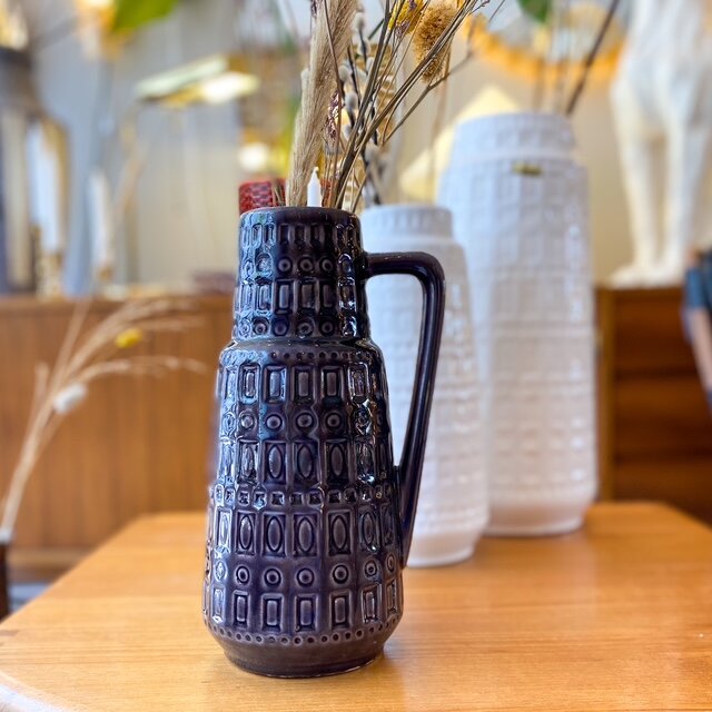 Vintage West Germany vaas paars met oor 416-26 | Sprinkelhop