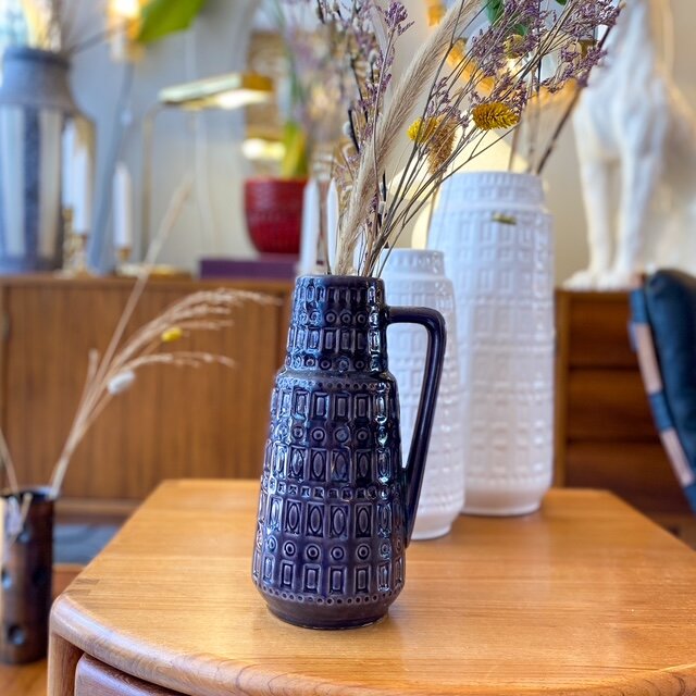 Vintage West Germany vaas paars met oor 416-26 | Sprinkelhop