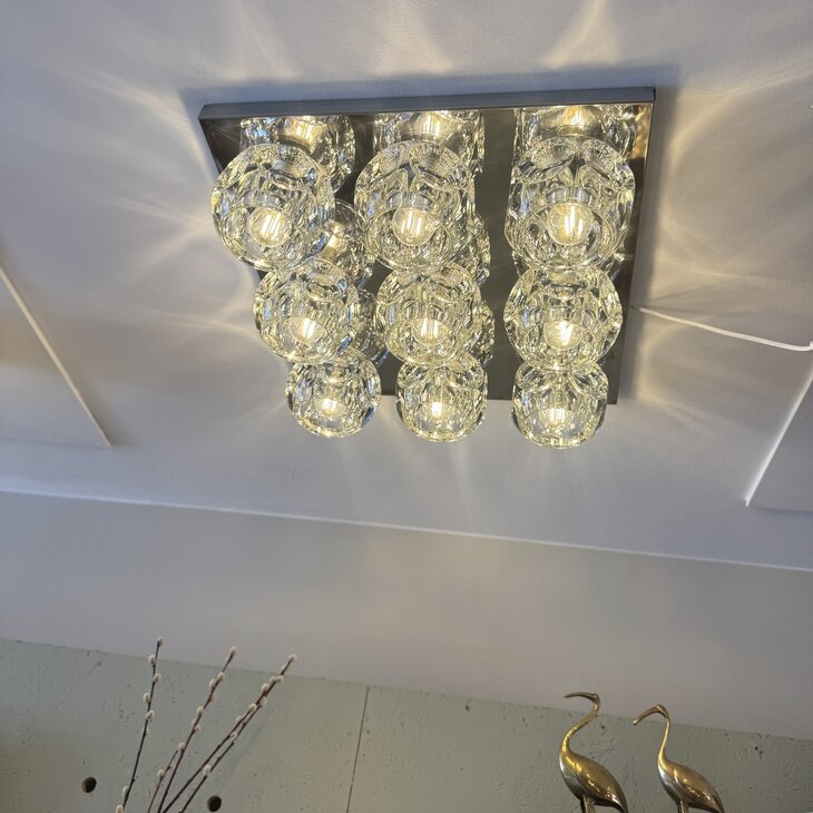 Peill &amp; Putzler XL space age plafondlamp chroom met glas | Sprinkelhop