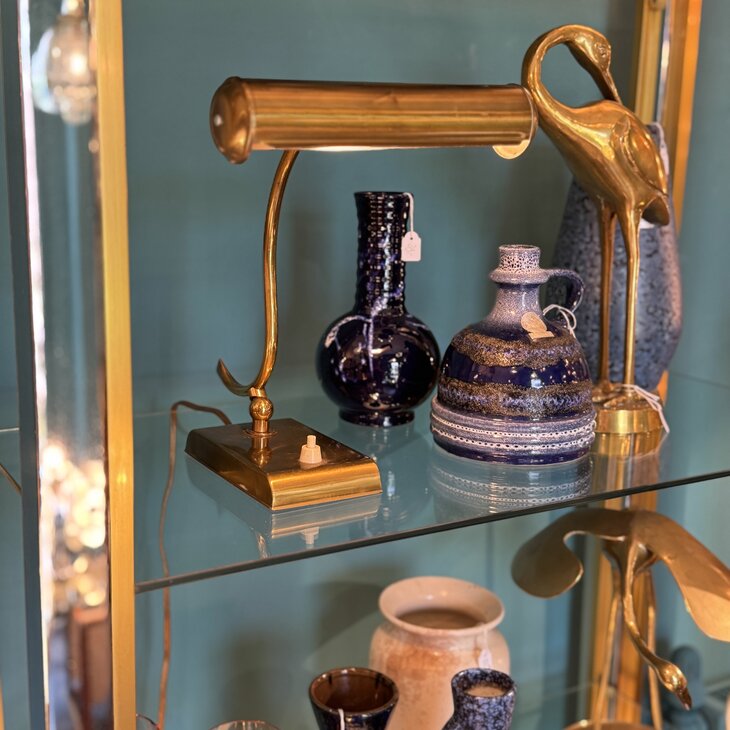 Vintage messing pianolamp Heca Edam | Sprinkelhop