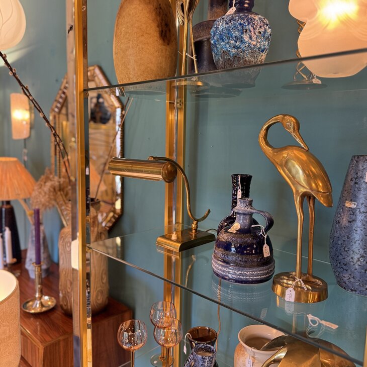 Vintage messing pianolamp Heca Edam | Sprinkelhop