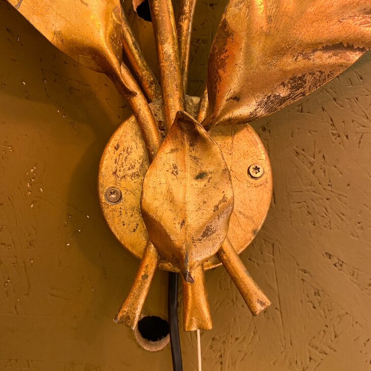 Hans K&ouml;gl vintage vergulde wandlamp Florentine | Sprinkelhop