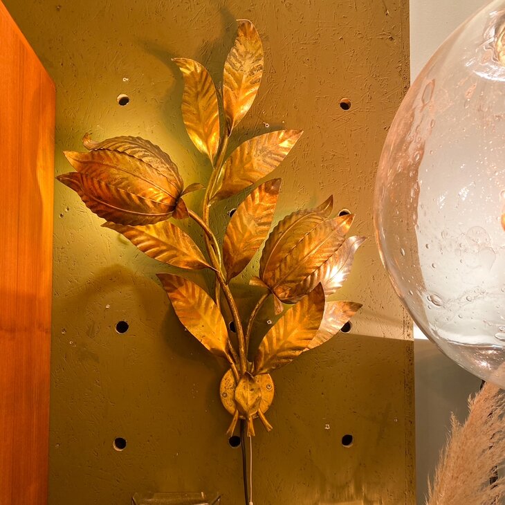 Hans K&ouml;gl vintage vergulde wandlamp Florentine | Sprinkelhop