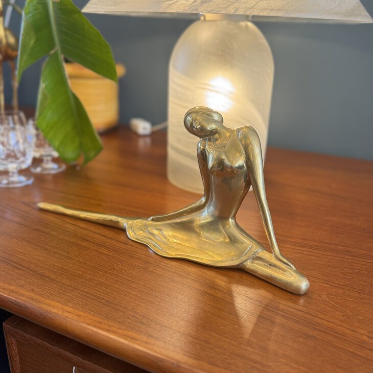 Art nouveau beeld messing ballerina | Sprinkelhop
