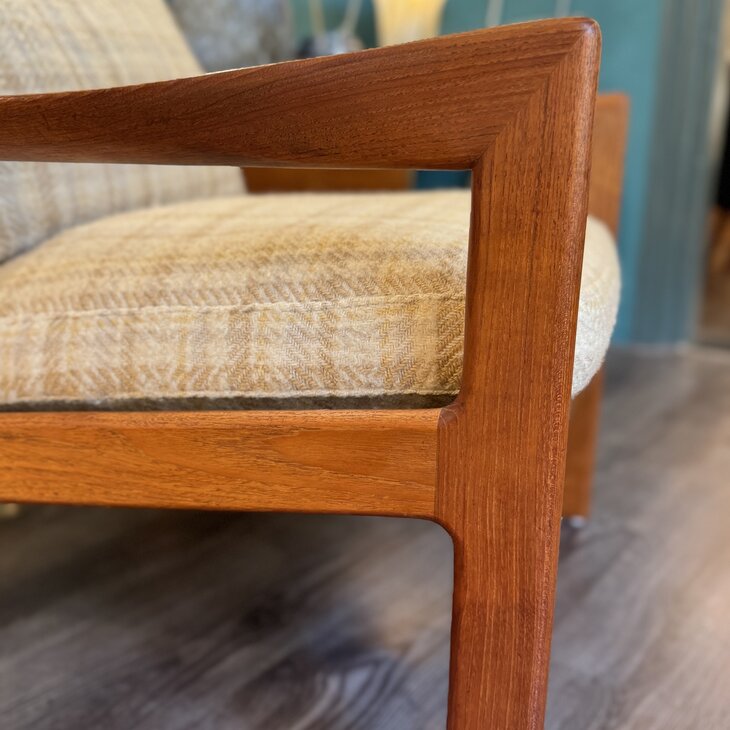 Vintage teak houten fauteuil Illum Wikkels&oslash; voor Niels Eilersen| Sprinkelhop