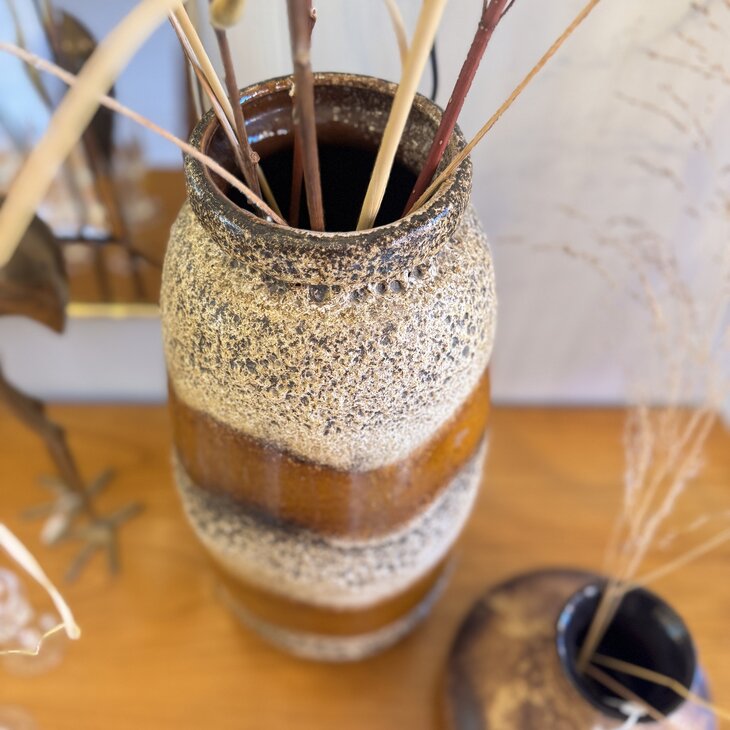 Vintage Scheurich West Germany vaas bruin 287-47 | Sprinkelhop